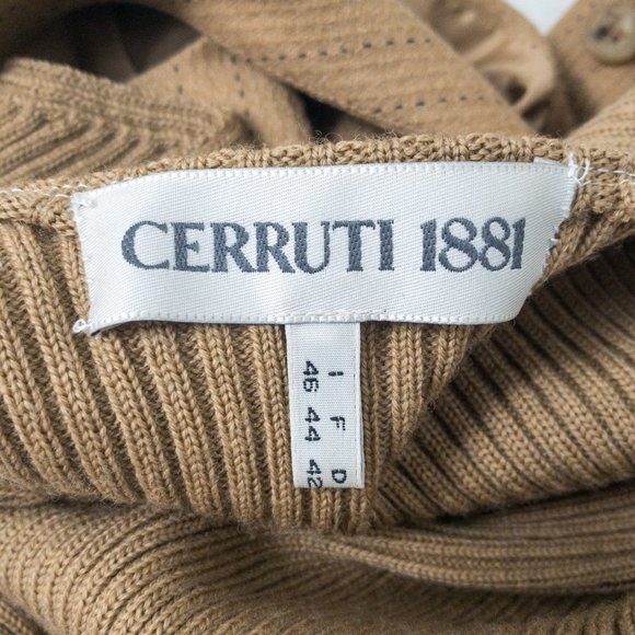 Vintage M French Cashmere 2pc Set Blazer Vest Tan - Picture 12 of 14